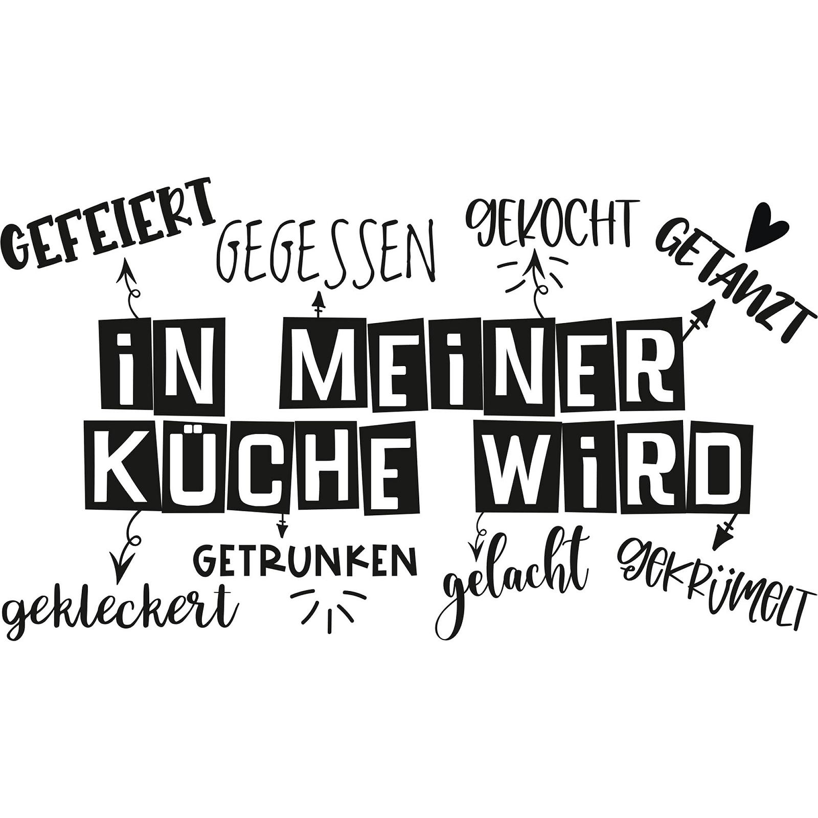 Наклейка на стіну GRAZDesign 070 "in meiner Küche wird gekocht" самоклеюча кухонна 100 x 57 см, фото №2