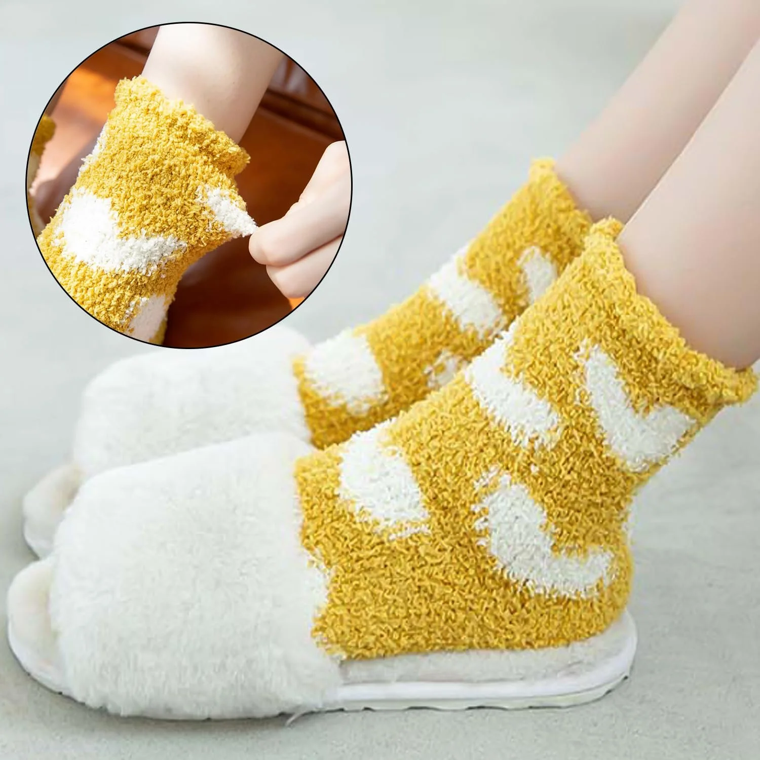 Носки SLEEKEE Плюшевые Зимние Женские 6 пар, Разноцветный, фото №4 Носки SLEEKEE Плюшевые Зимние Женские 6 пар, Разноцветный, фото №4