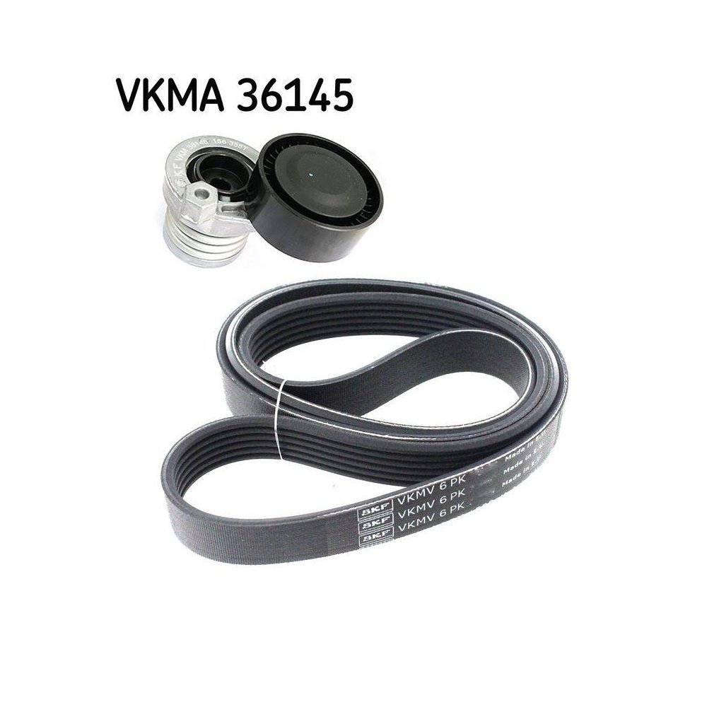 Комплект поліклинового ременя SKF VKMA 36145 для AUDI BMW FIAT LANCIA MERCEDES-BENZ DACIA, фото №1
