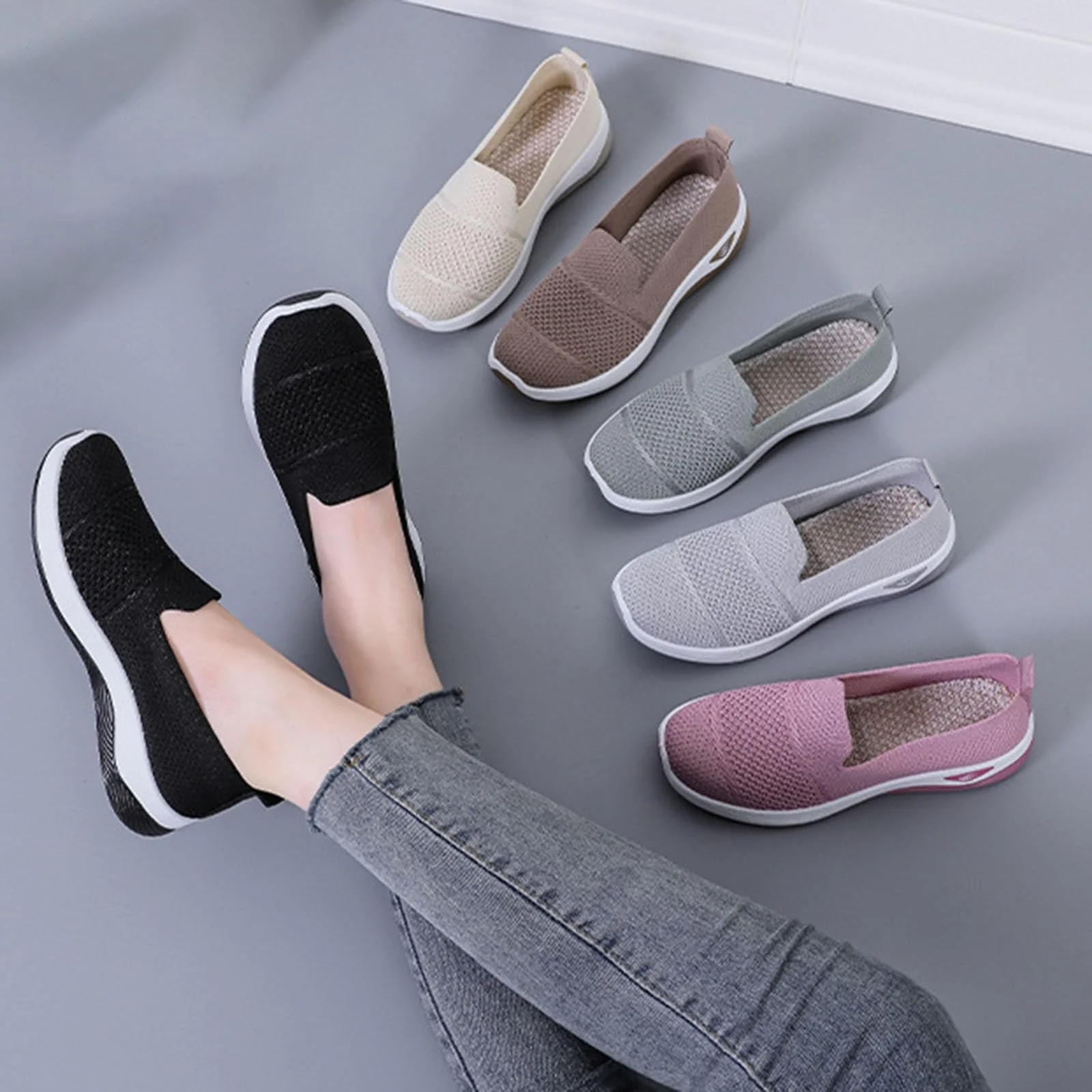 Кроссовки ортопедические Gyaimxfu женские без шнурков, фото №6 Кроссовки ортопедические Gyaimxfu женские без шнурков, фото №6