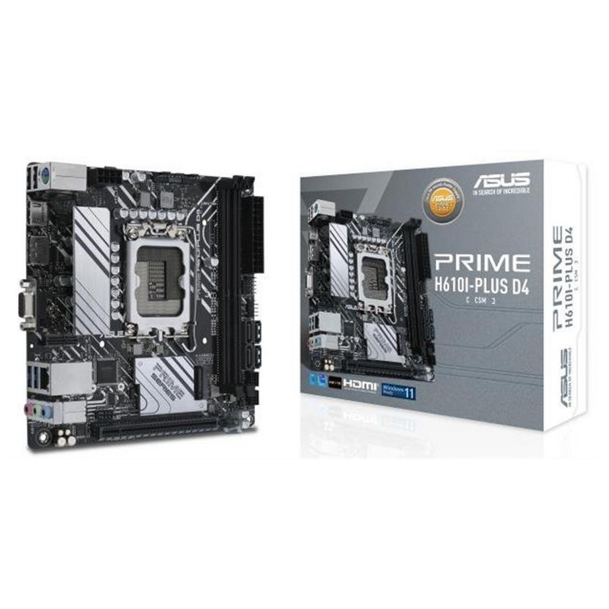 Матерінська плата Asus Prime H610I-Plus D4-CSM Socket 1700, фото №1 Матерінська плата Asus Prime H610I-Plus D4-CSM Socket 1700, фото №1