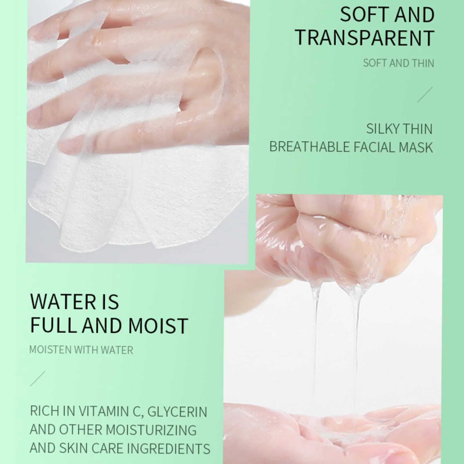 Гелева маска з вітаміном C 8 шт. Зволожуюча тканинна маска з гіалуроновою кислотою, фото №8