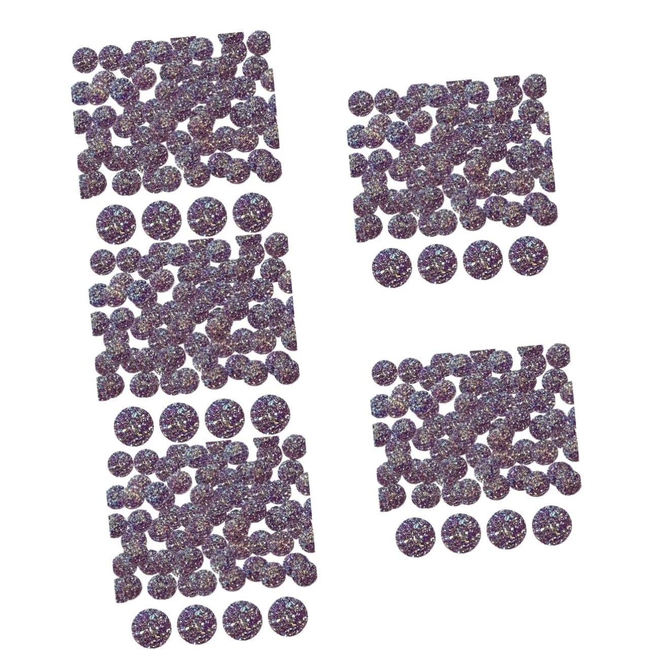 Стрази DECHOUS Плоскі 500 шт., фіолетові, смола, фото №1