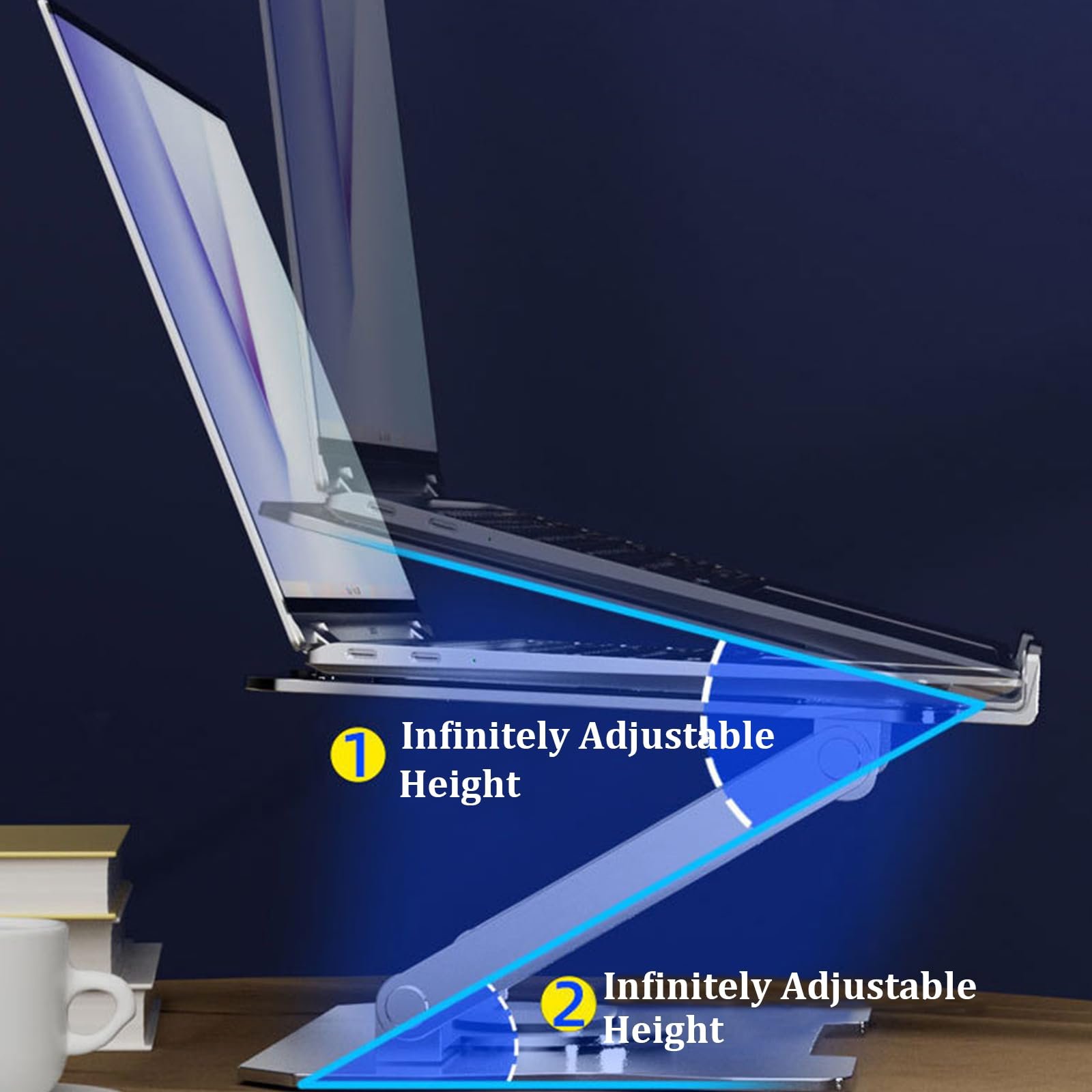 Подставка для ноутбука Регулируемая по высоте с вращающимся основанием 360°, фото №7 Подставка для ноутбука Регулируемая по высоте с вращающимся основанием 360°, фото №7