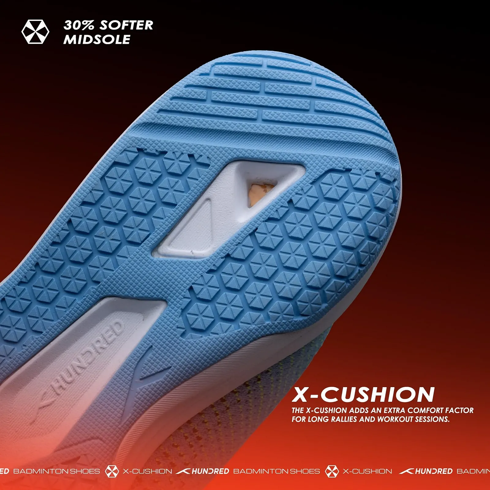 Кроссовки для бадминтона HUNDRED Blade Lite Unisex Без маркировки, фото №3