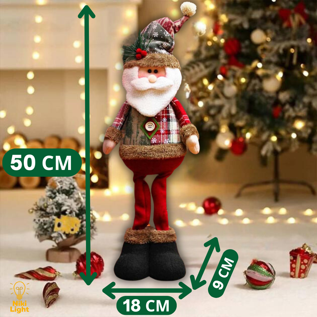 Набор новогодних фигурок 3 шт Снеговик Олень Дед Мороз 50см новогодние мягкие игрушки под елку, фото №5