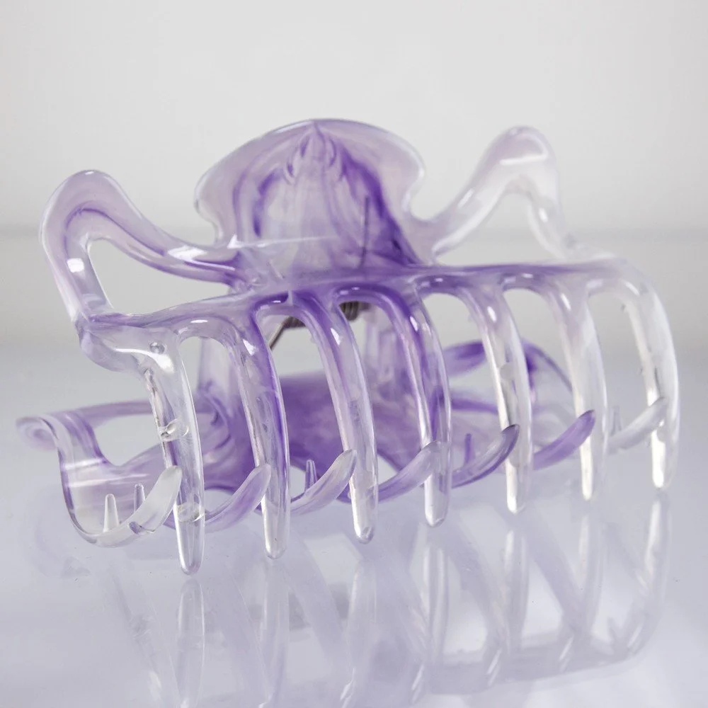 Заколка для волос большая WeLoveBeads 9 см Фиолетовый Сделано в Германии, 1 шт. в упаковке, фото №1