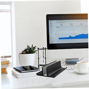 Подставка для ноутбука Sewroro Алюминиевый сплав Вертикальная Охлаждающая Подставка Настольная Радиаторная Подставка для Ноутбука для Эффективного Отвода Тепла и Экономии Пространства synthetic.ua - Фото 1