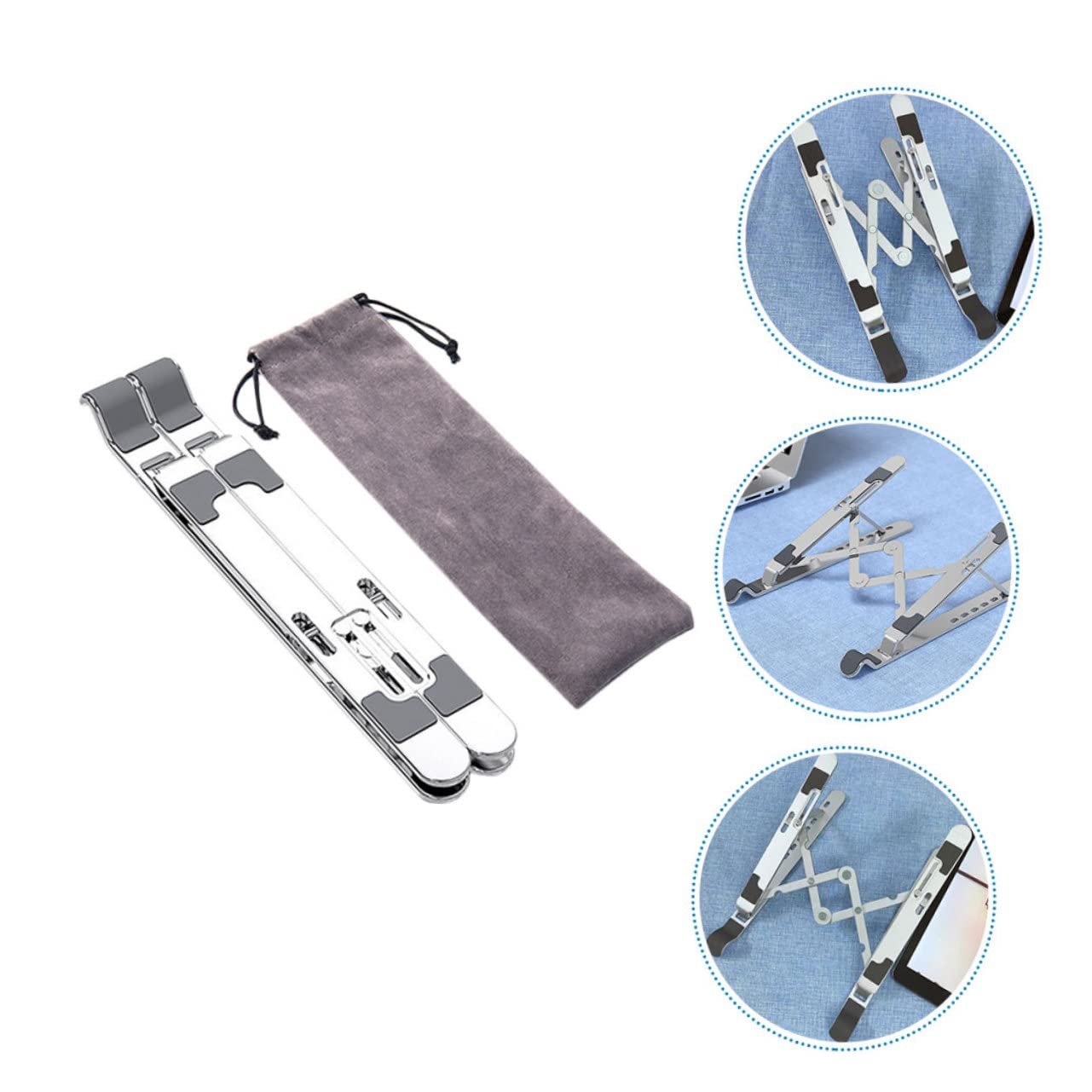 Підставка для ноутбука SEWACC Алюмінієва складана з сумкою для перенесення Міцна та стійка до подряпин, фото №8