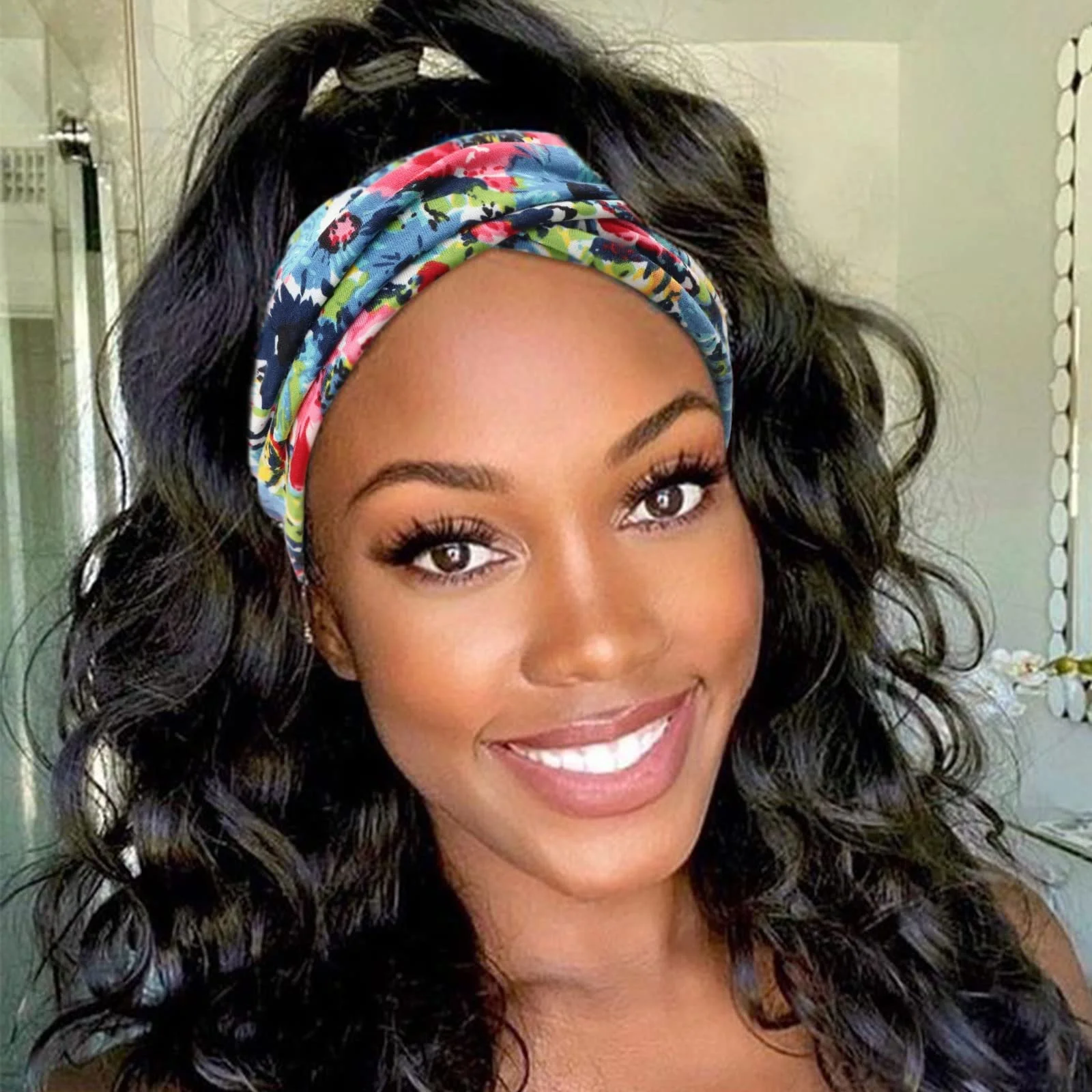 Пов'язка на голову DRESHOW, набір з 4 штук, еластична м'яка, фото №2