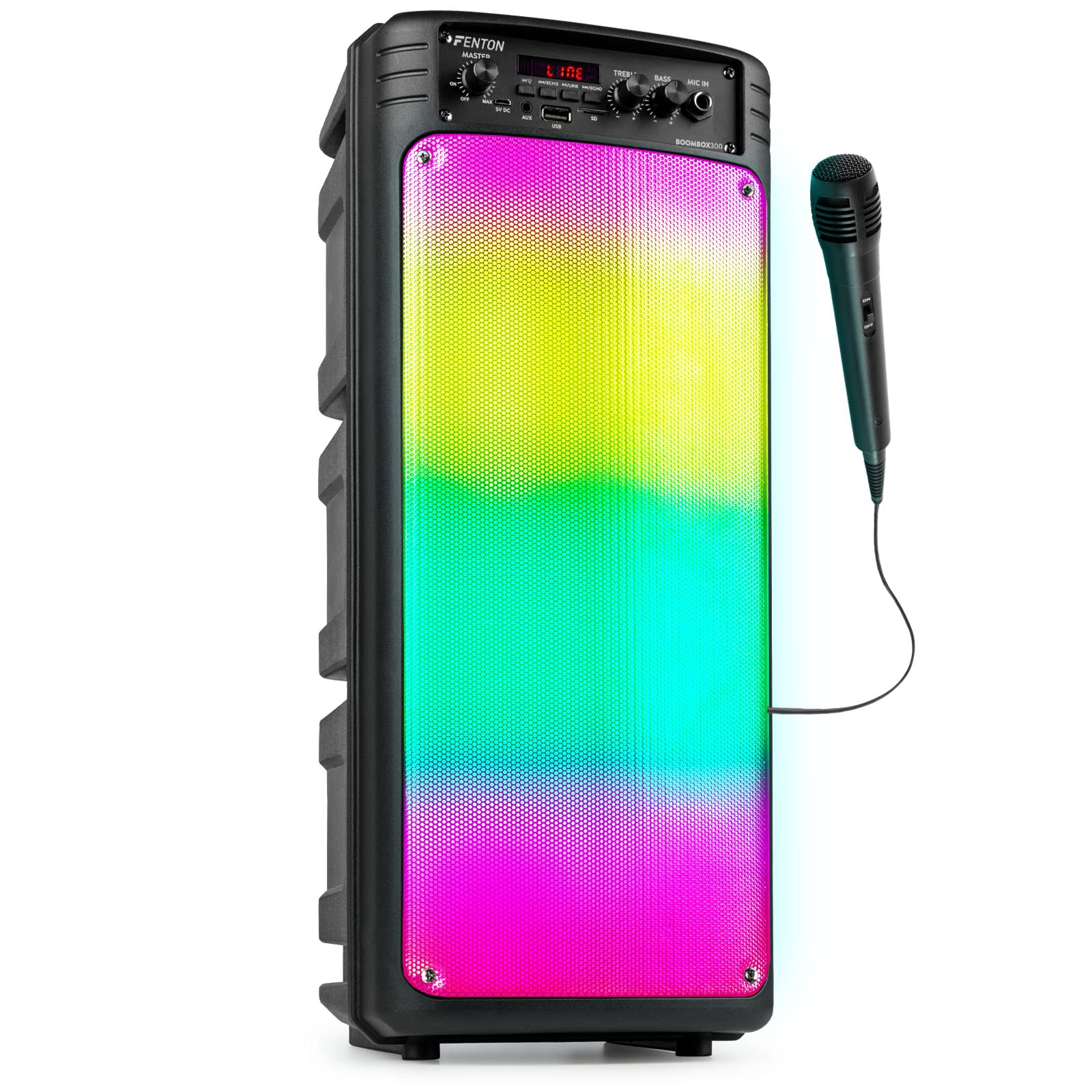 Акустична система Fenton BoomBox300 Party Box LED Bluetooth 100 Вт, фото №1