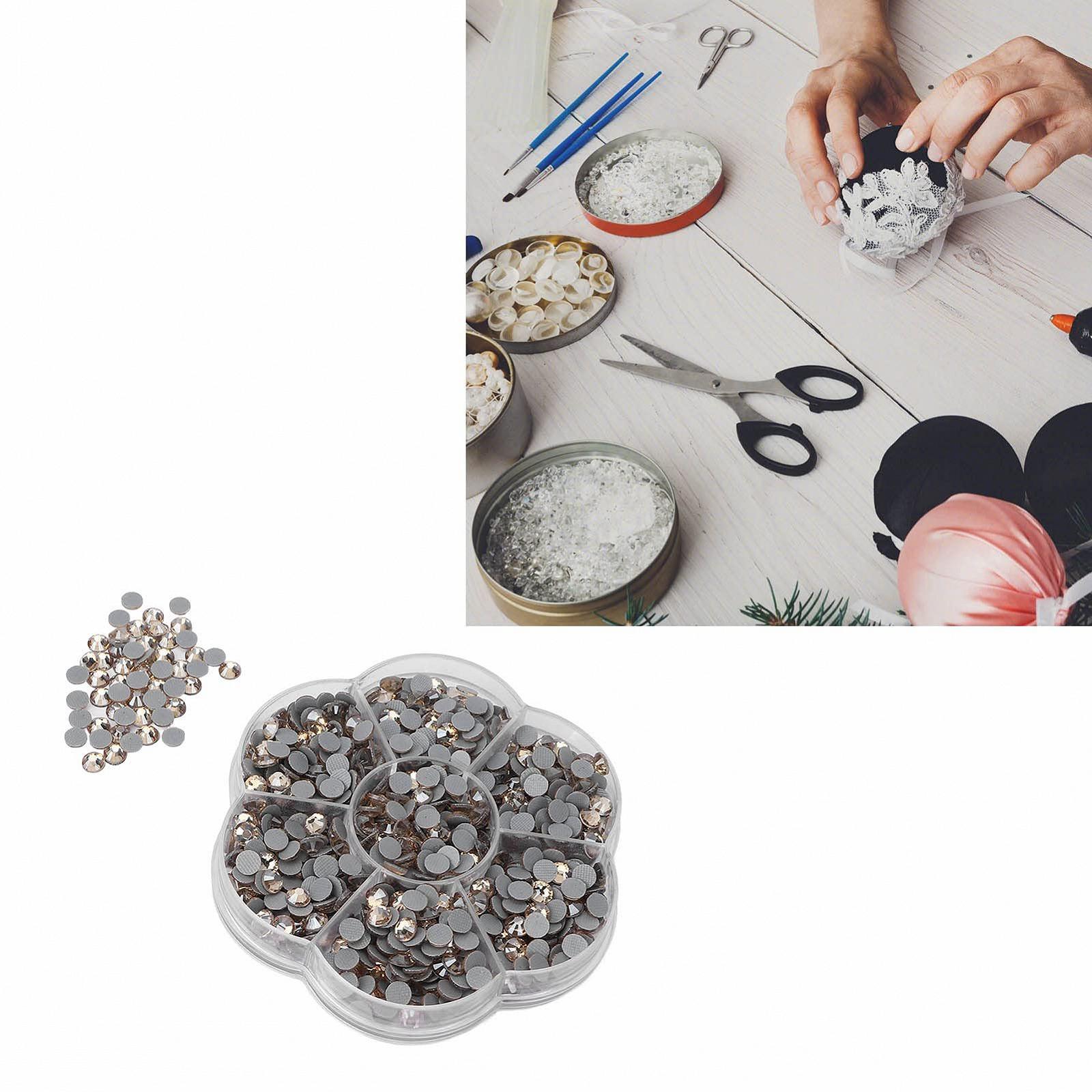 Стрази Emoshayoga JM201 для нігтів Прозорі Золоті, 1000 шт, фото №7