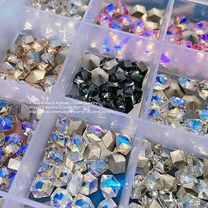 Стрази Кристалічні Набір 140 шт. райдужні Прозорі Кристали Блискучі synthetic.ua - Фото 1