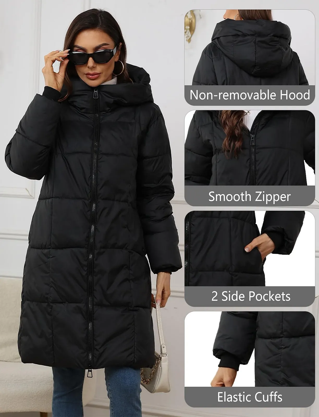 Пуховик Panegy Женский Длинный С Капюшоном, фото №5