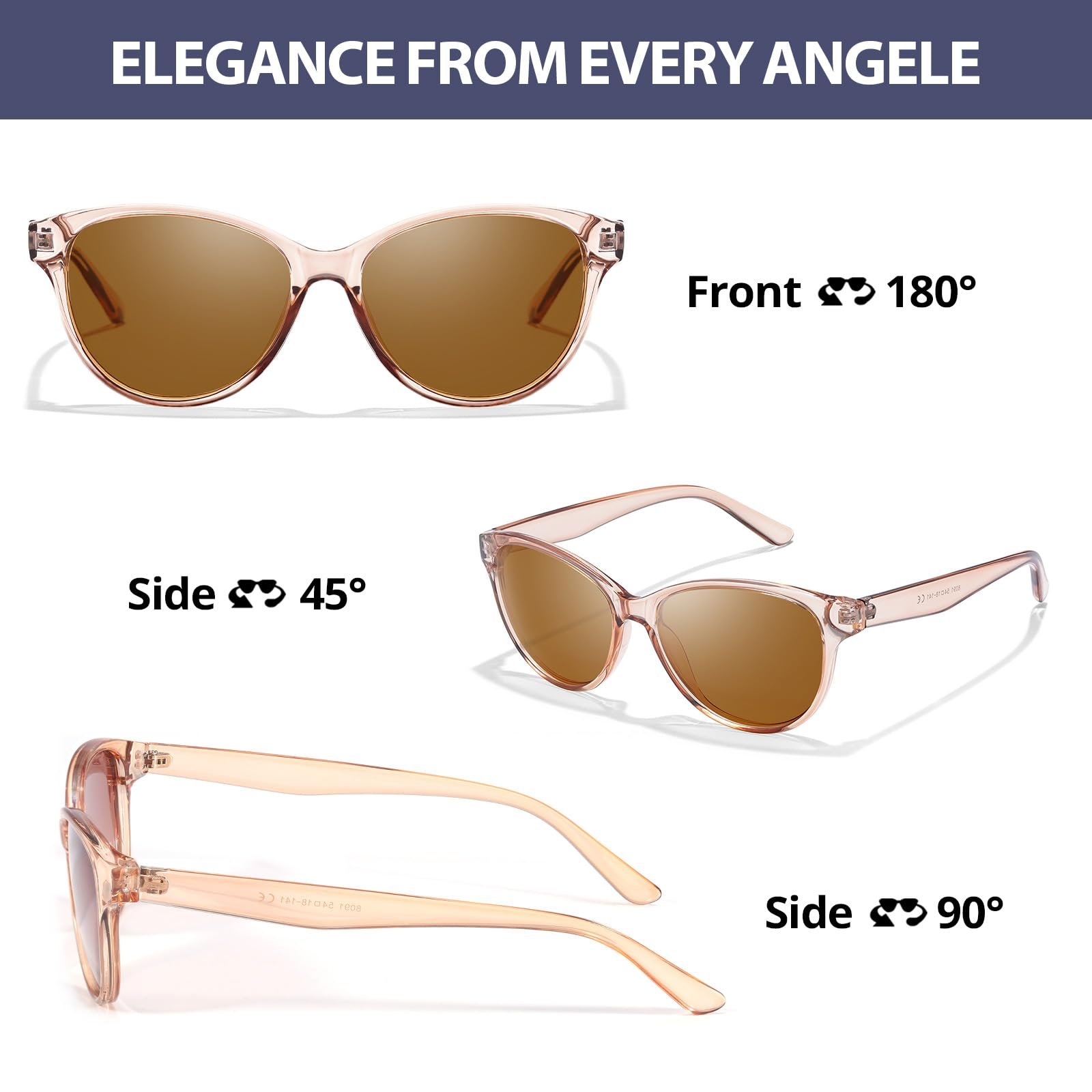 Поляризовані сонцезахисні окуляри Класичні Жіночі SIPHEW з UV400 захистом, фото №4