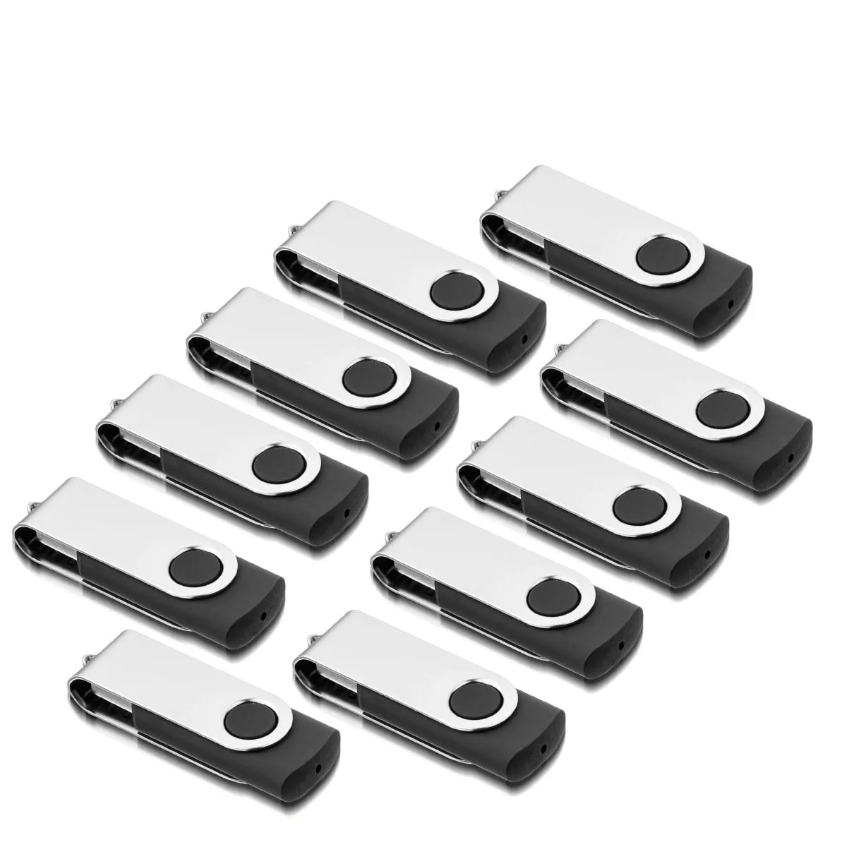 USB-накопичувач AreTop 8 GB Набір 10 шт. USB 2.0 360 Degree High Speed Чорний, фото №1 USB-накопичувач AreTop 8 GB Набір 10 шт. USB 2.0 360 Degree High Speed Чорний, фото №1