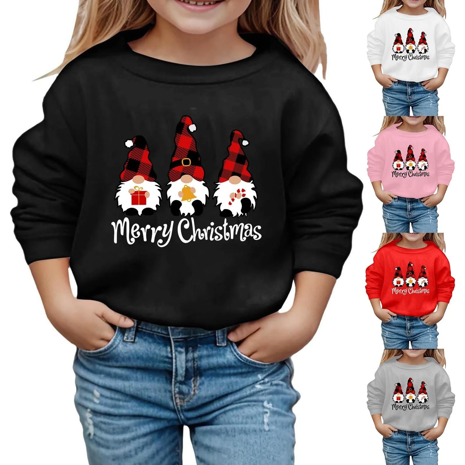 Детский рождественский свитшот, 110 128, Рождественский джемпер, Спортивный рождественский джемпер, 104 116 Свитер, Уродливая детская рубашка с длинными рукавами, Уродливая рождественская одежда, Рождественская елка с 3D-принтом, фото №5