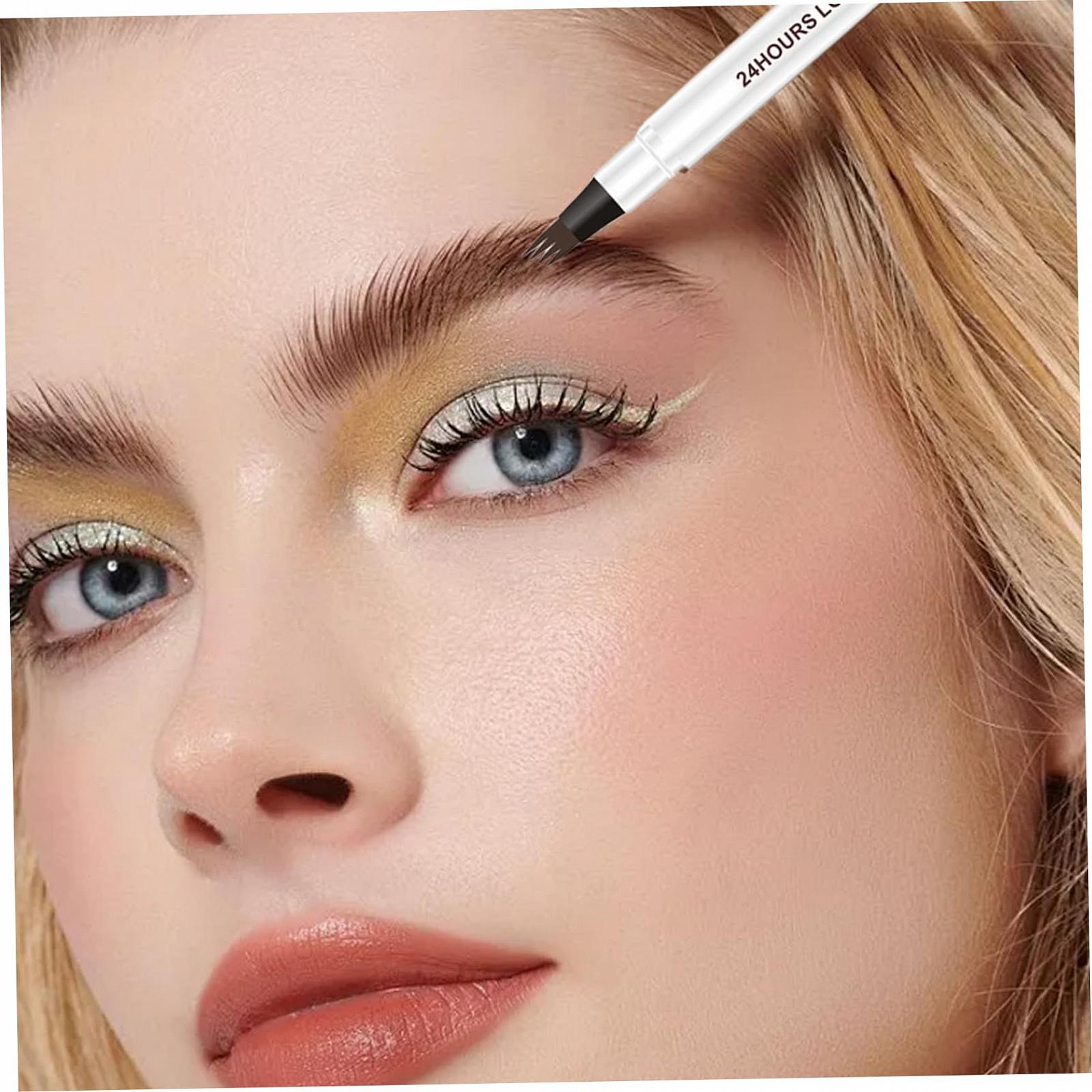 Олівець для брів Wasserdichte Eyeliner 4-zeitliche dunkler Kaffee 2pcs, фото №6