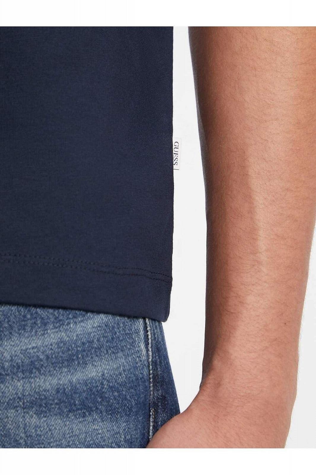 Мужская футболка GUESS - Mixed Chest Logo - Темно-синяя - L, фото №5