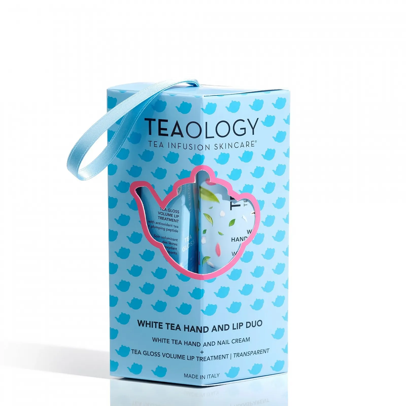 Крем для рук та нігтів Teaology Білий чай 75 мл + Засіб для збільшення об'єму губ Teaology Trasparent 10 мл, фото №1