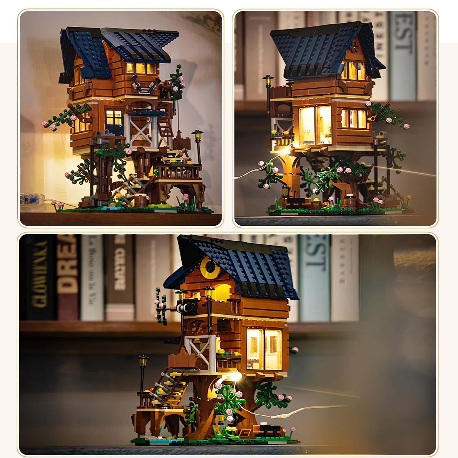 Игрушечный набор VATOS Tree House с LED светом 4 Времена года STEM для детей 1155 деталей, фото №3