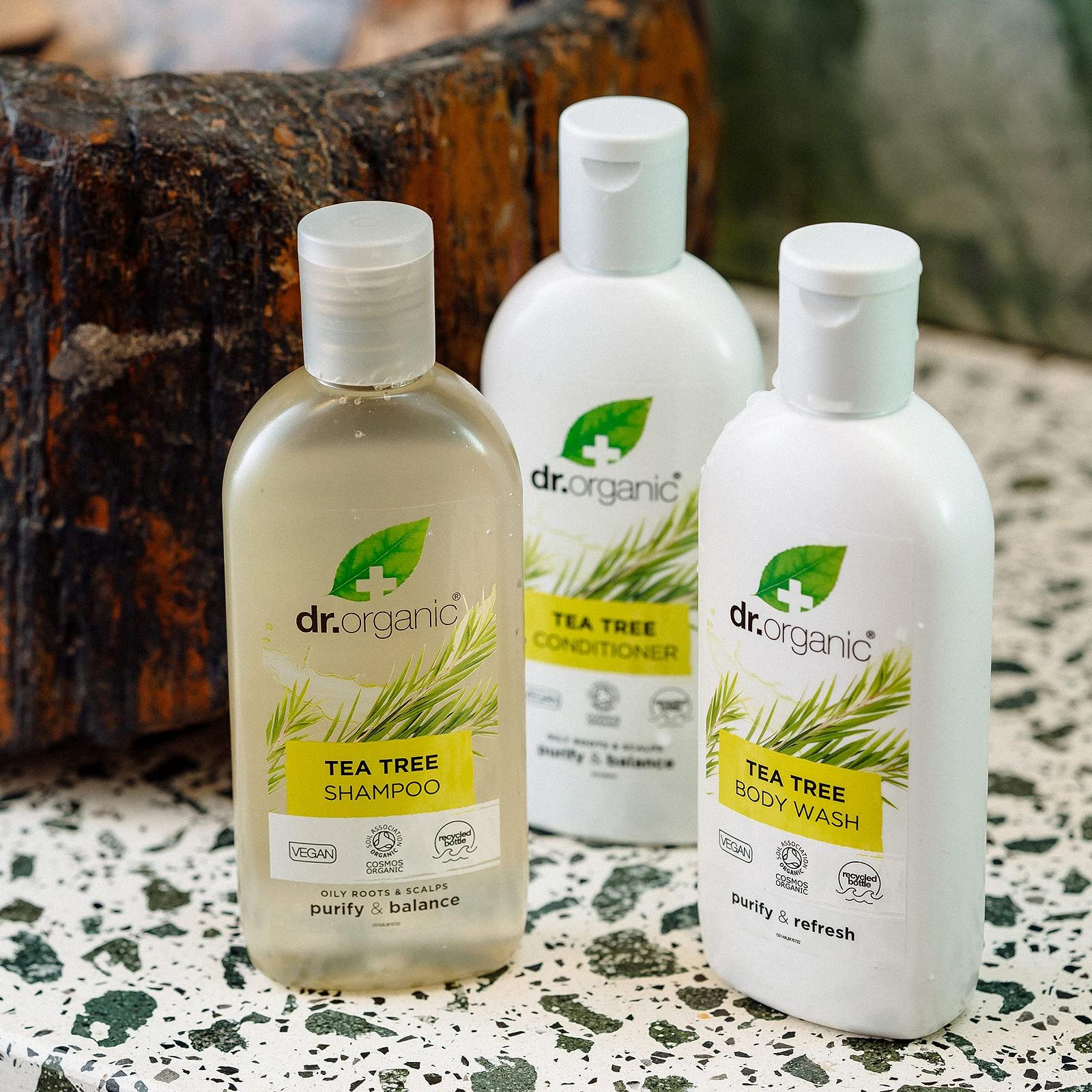 Гель для душа Dr Organic Tea Tree Body Wash Gel натуральный веганский 250 мл (2 шт. в упаковке), фото №9