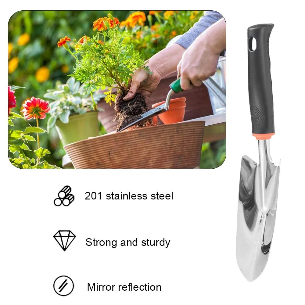 Лопата совкова садовий з нержавіючої сталі, ручний, фото №4