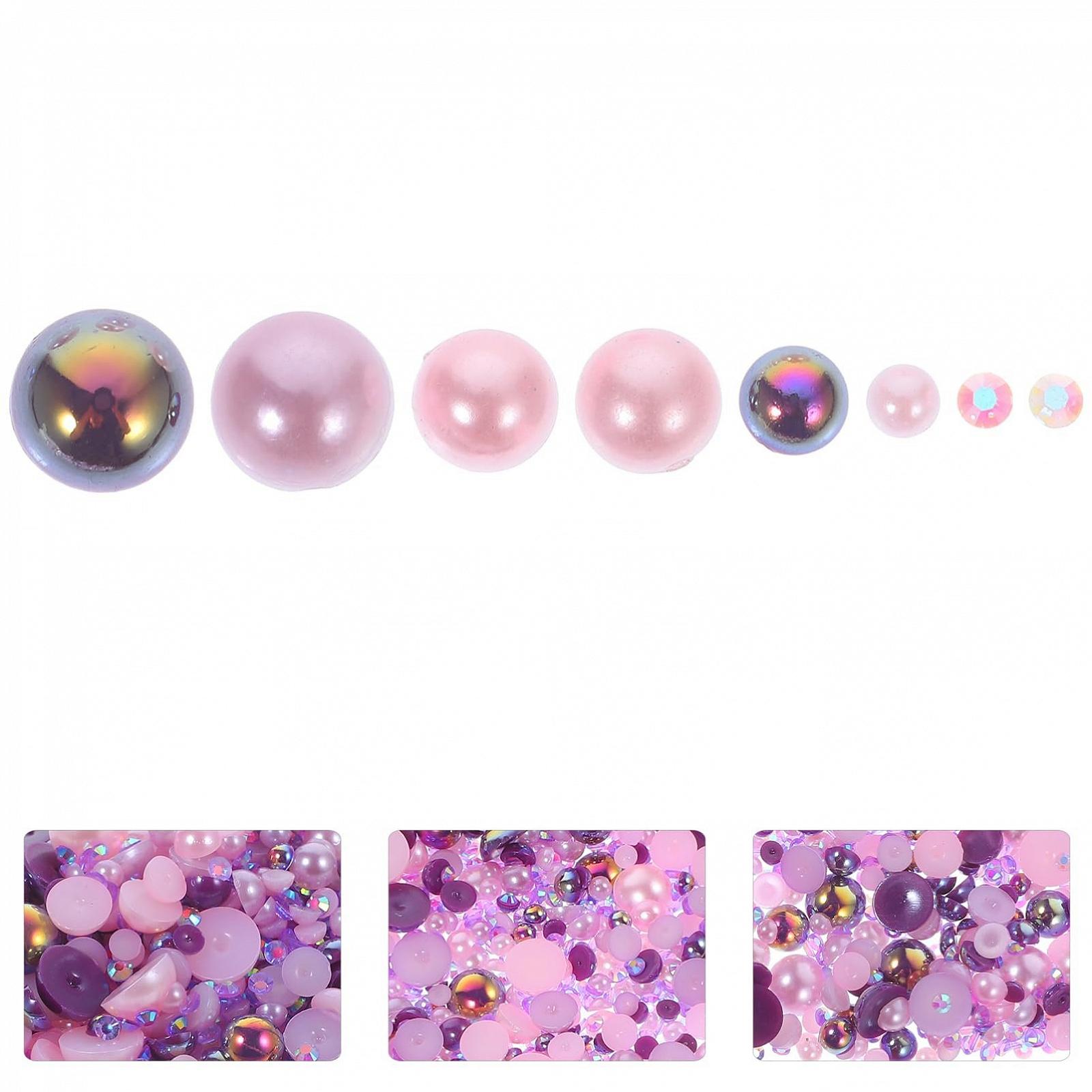 Украшения для ногтей Стразы и жемчуг ABS 60 г, плоская задняя часть, фото №5