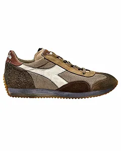 Кроссовки Diadora Heritage Equipe Dirty SW Evo Мужские Белые Холщовые - Фото 1