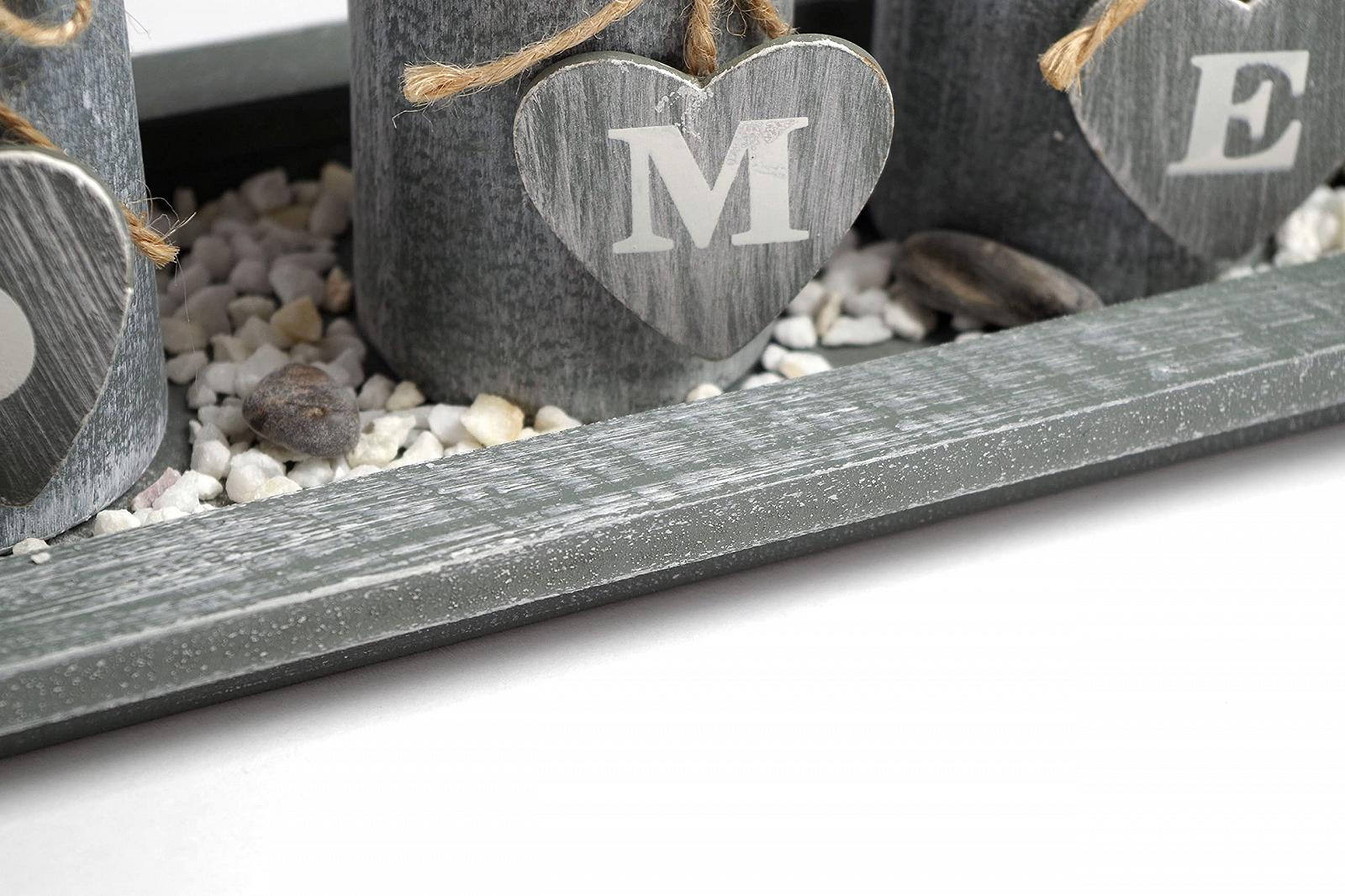 Подсвечник Kobolo Home на 4 чайные свечи в современном сером цвете, фото №3