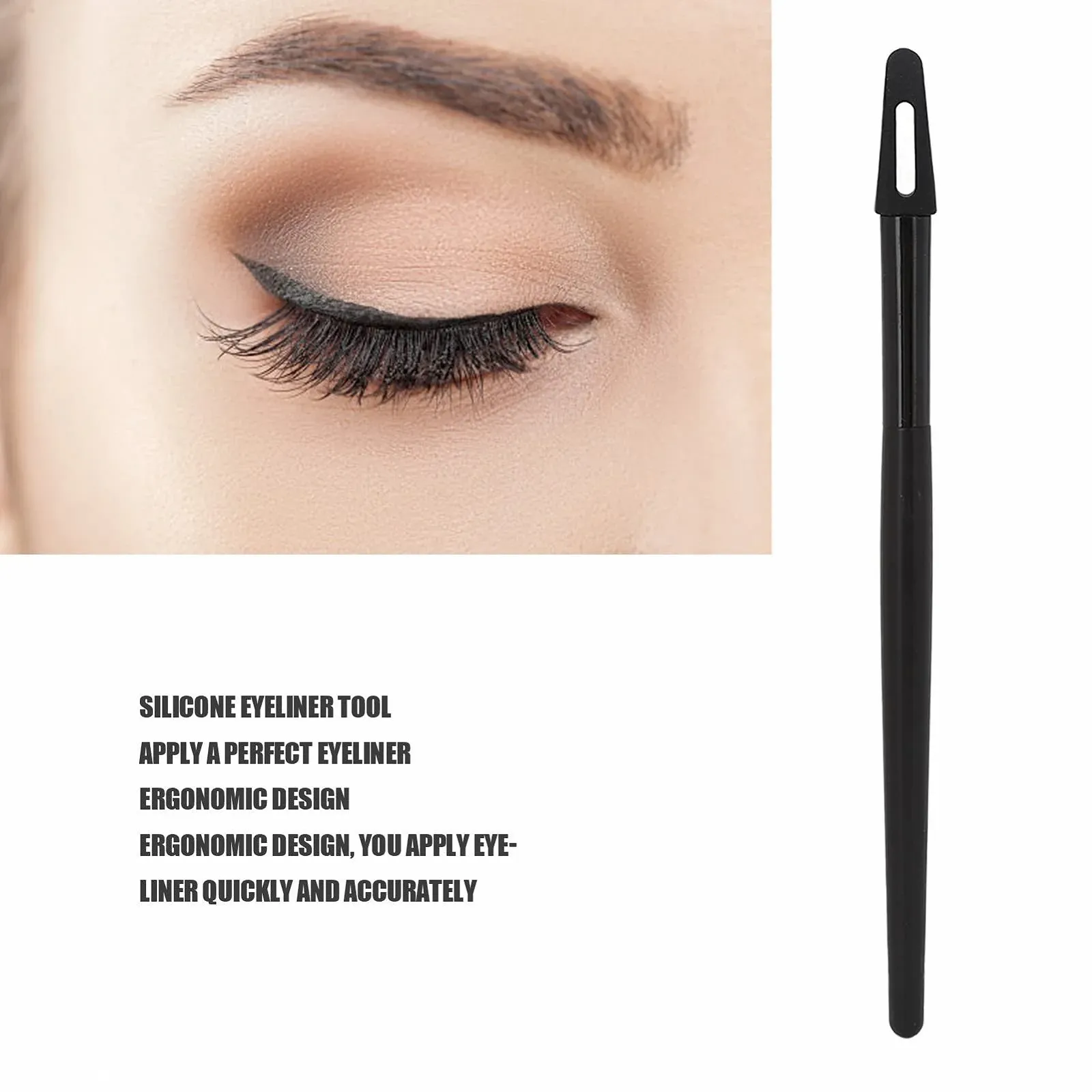 Инструмент-аппликатор для подводки глаз Силиконовый, с эргономичным дизайном и удобной ручкой, фото №3 Инструмент-аппликатор для подводки глаз Силиконовый, с эргономичным дизайном и удобной ручкой, фото №3