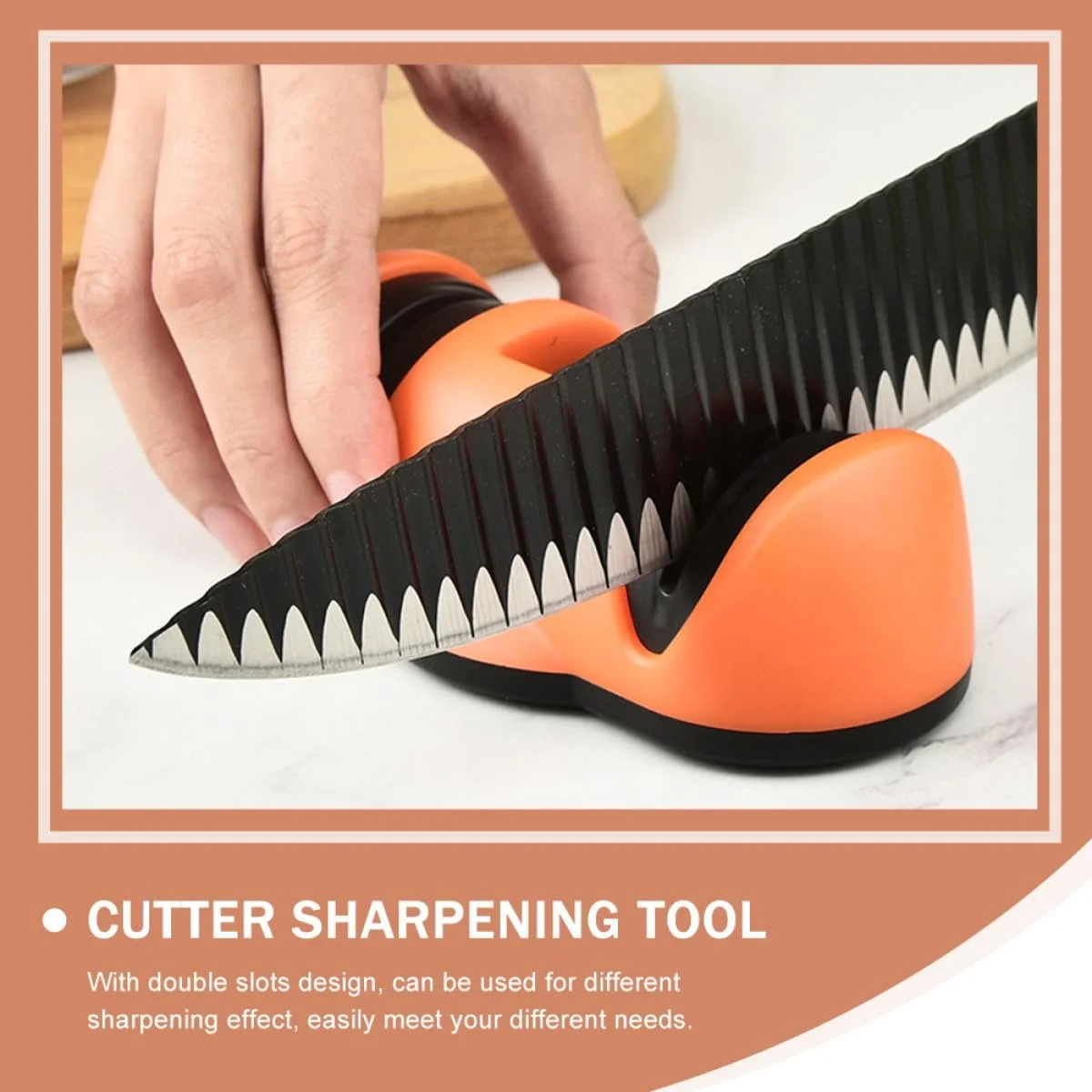 Точилка для ножей Veemoon ручная с присоской пластиковая многофункциональная, фото №5