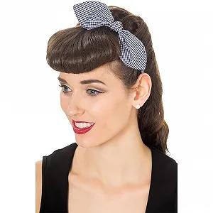 Обруч на голову Banned Riley Gingham Голубая synthetic.ua - Фото 1