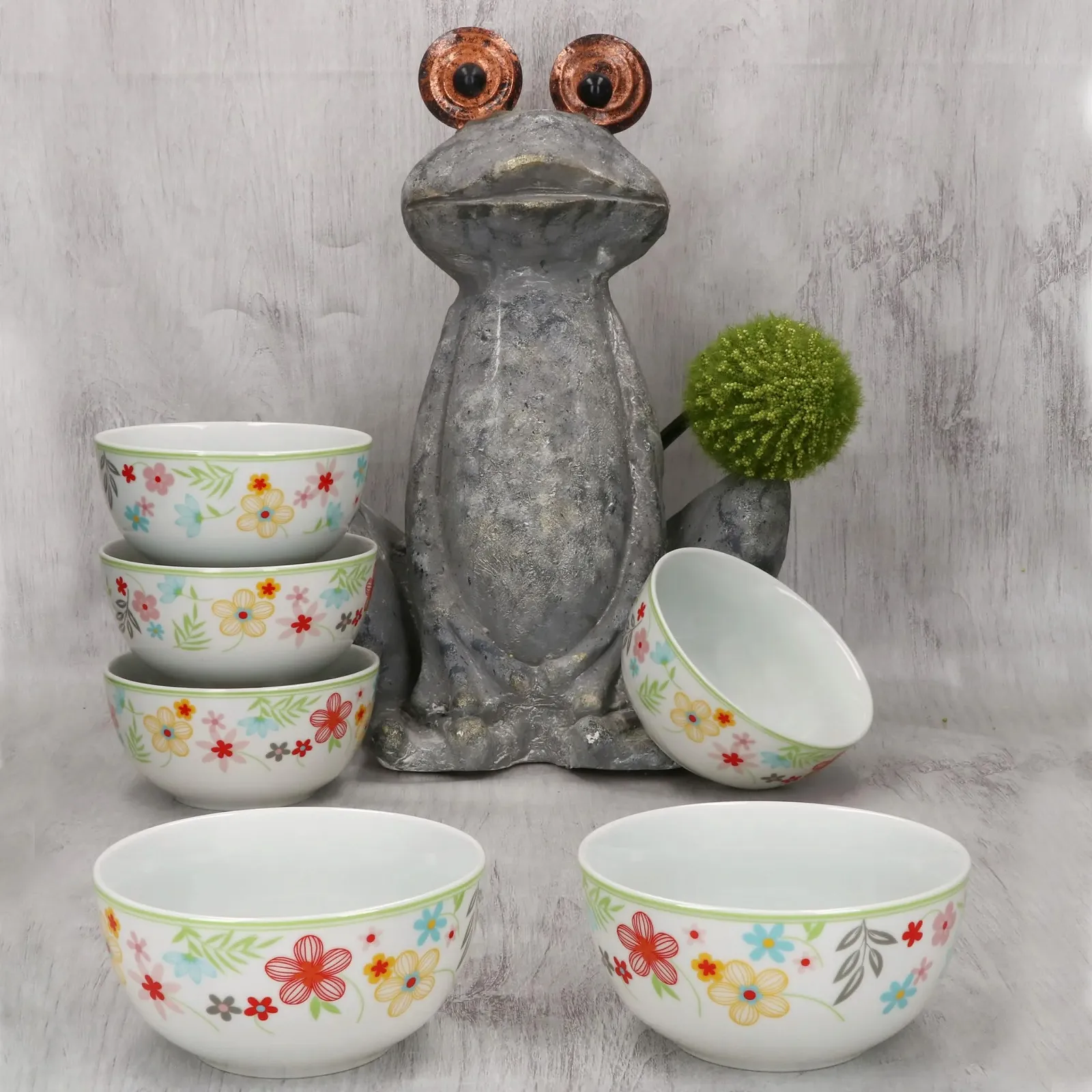 Миска MamboCat Variant Flower Набор из 6 штук 14.3 см 450 мл Цветной, фото №3