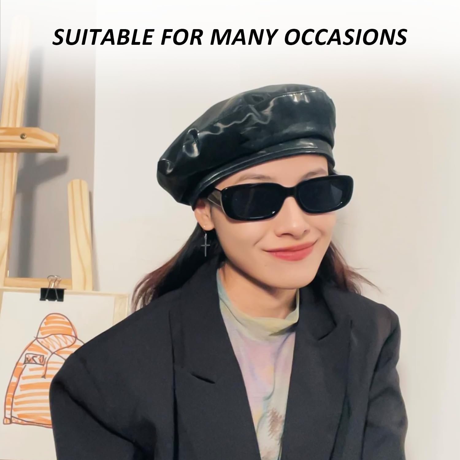 Очки NYGGTYK Ретро 90-х Маленькая оправа Черный, Красный, 10 шт, фото №5