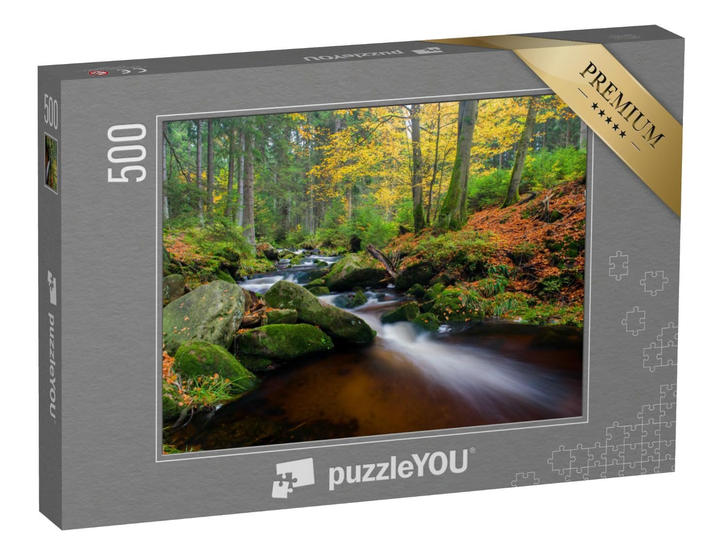 Пазл puzzleYOU Puzzle Collection Resin "Водопад осенью, длинная экспозиция, Германия" 500 элементов, фото №1