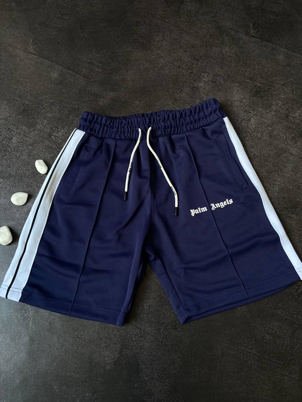 Брендовые пляжные мужские шорты Palm Angels Lux синие, фото №4 Брендовые пляжные мужские шорты Palm Angels Lux синие, фото №4