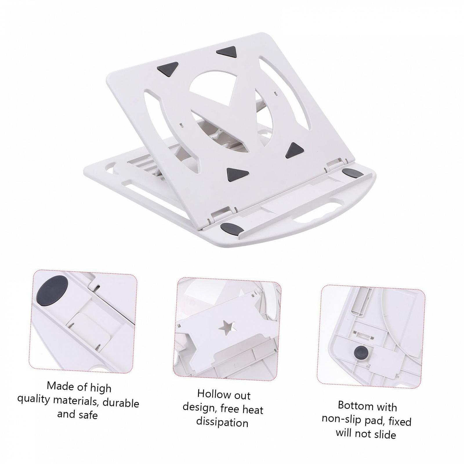 Підставка для ноутбука Обертова Піднята Міцна Матеріал з вбудованим тримачем для смартфона, фото №9