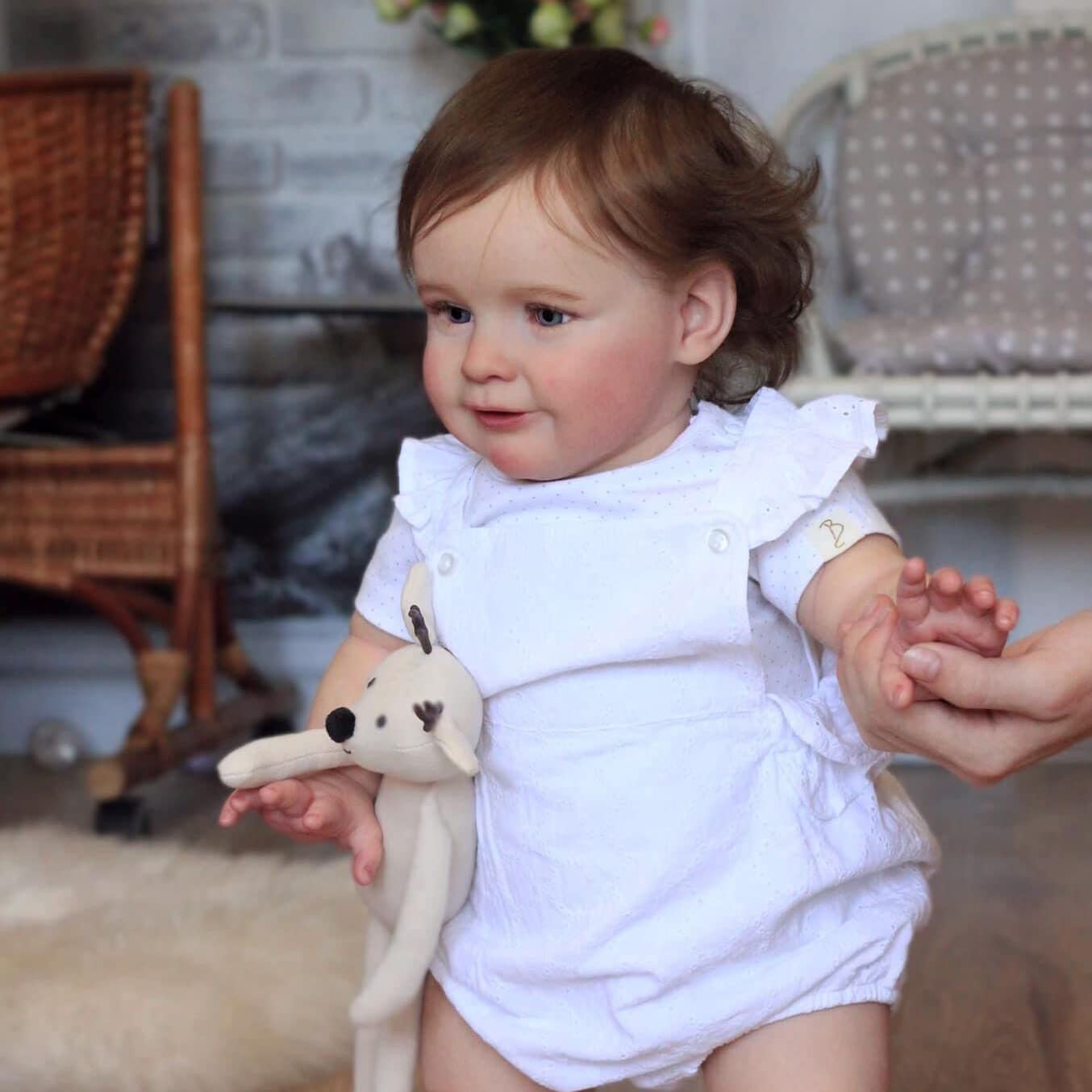 Лялька Anano Reborn Baby Lifelike 60 см з волоссям та пляшечкою, фото №7