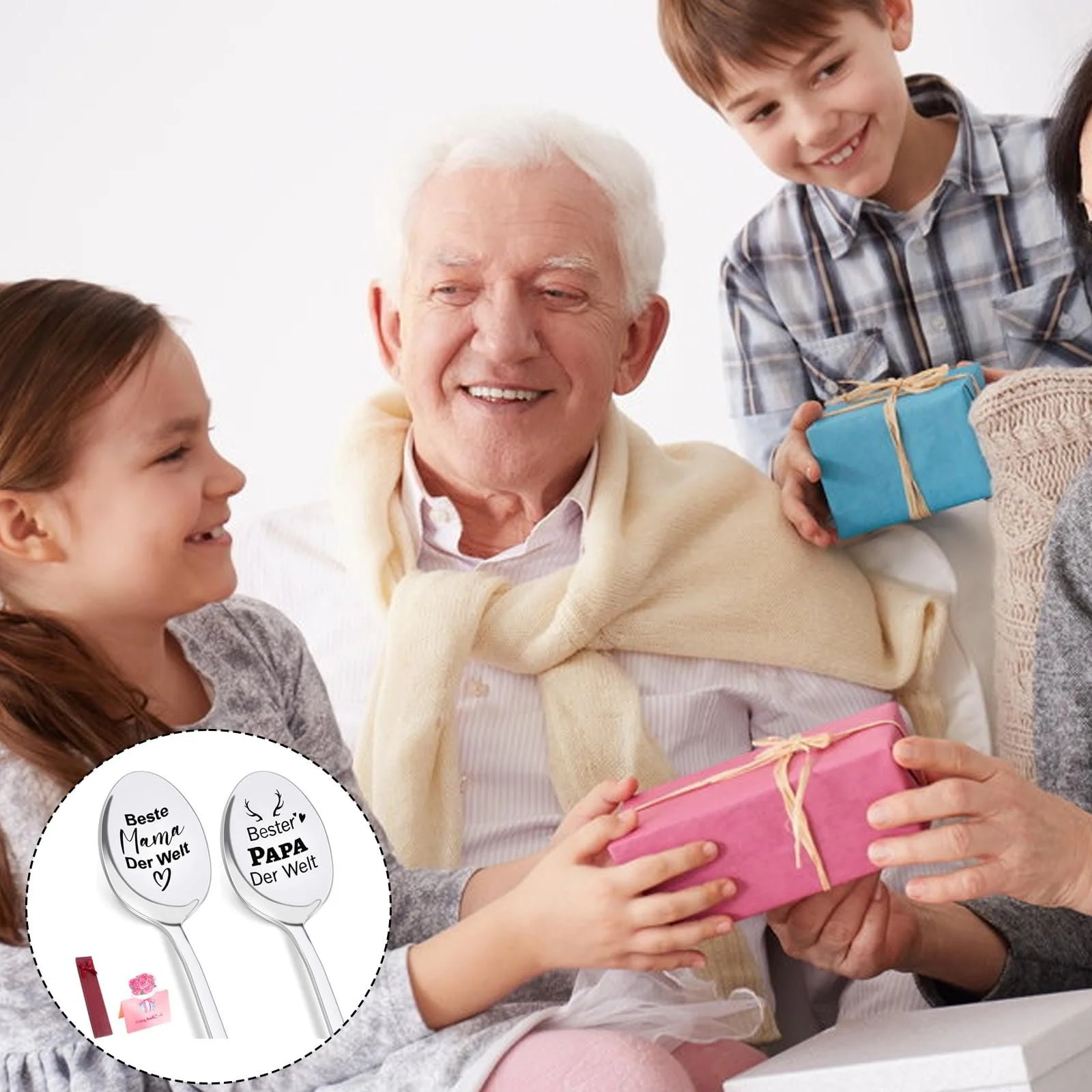 Ложка з гравіюванням Gifts for Mum Dad, 2 шт. Персоналізована, фото №7