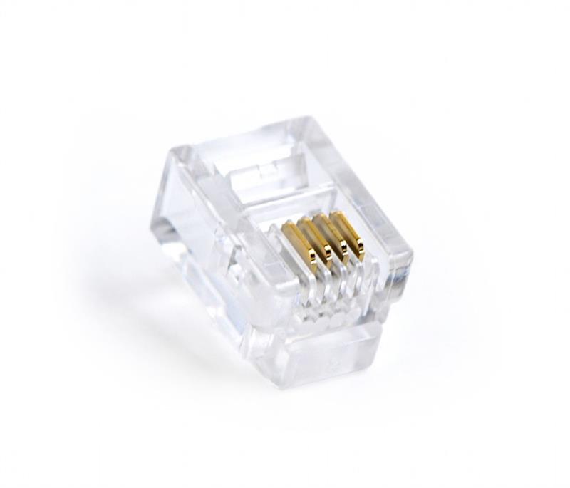 Коннектор RJ11/RJ14 Cablexpert (MP-6P4C/100) 100 шт/уп, фото №2