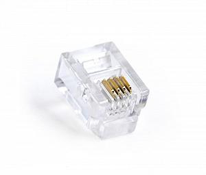 Коннектор RJ11/RJ14 Cablexpert (MP-6P4C/100) 100 шт/уп synthetic.ua - Фото 1