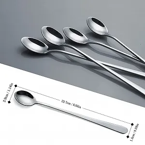 Ложка для латте AOOSY, из нержавеющей стали, набор из 4 штук, с длинной ручкой, 223 см synthetic.ua - Фото 1