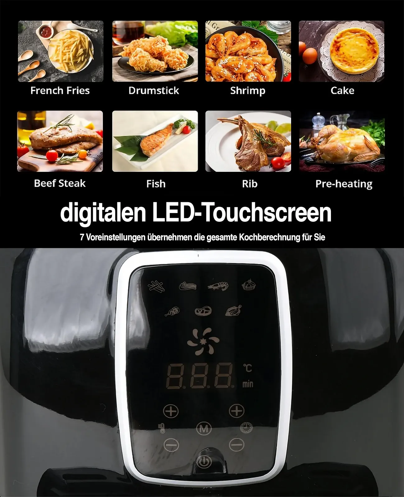 Мультипіч XXL 1800 Вт 8 л 7 програм LED Touch, фото №4 Мультипіч XXL 1800 Вт 8 л 7 програм LED Touch, фото №4