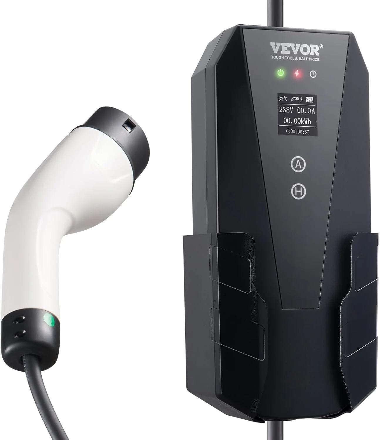 Зарядний пристрій для автомобіля VEVOR EV-B06-EU003B / 3.7 кВт / 16A / IP66 / Білий-Чорний, фото №2