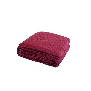 Покривало COFI Однотонне елегантне 1453 240 x 220 см, 100% поліестер, Бордовий - Фото 1