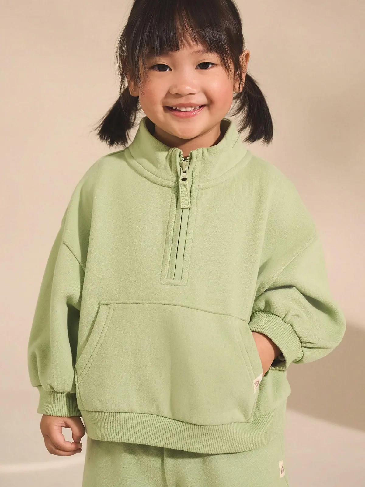 NEXT Девочка Стандартный свитшот с полудлинной молнией, фото №8