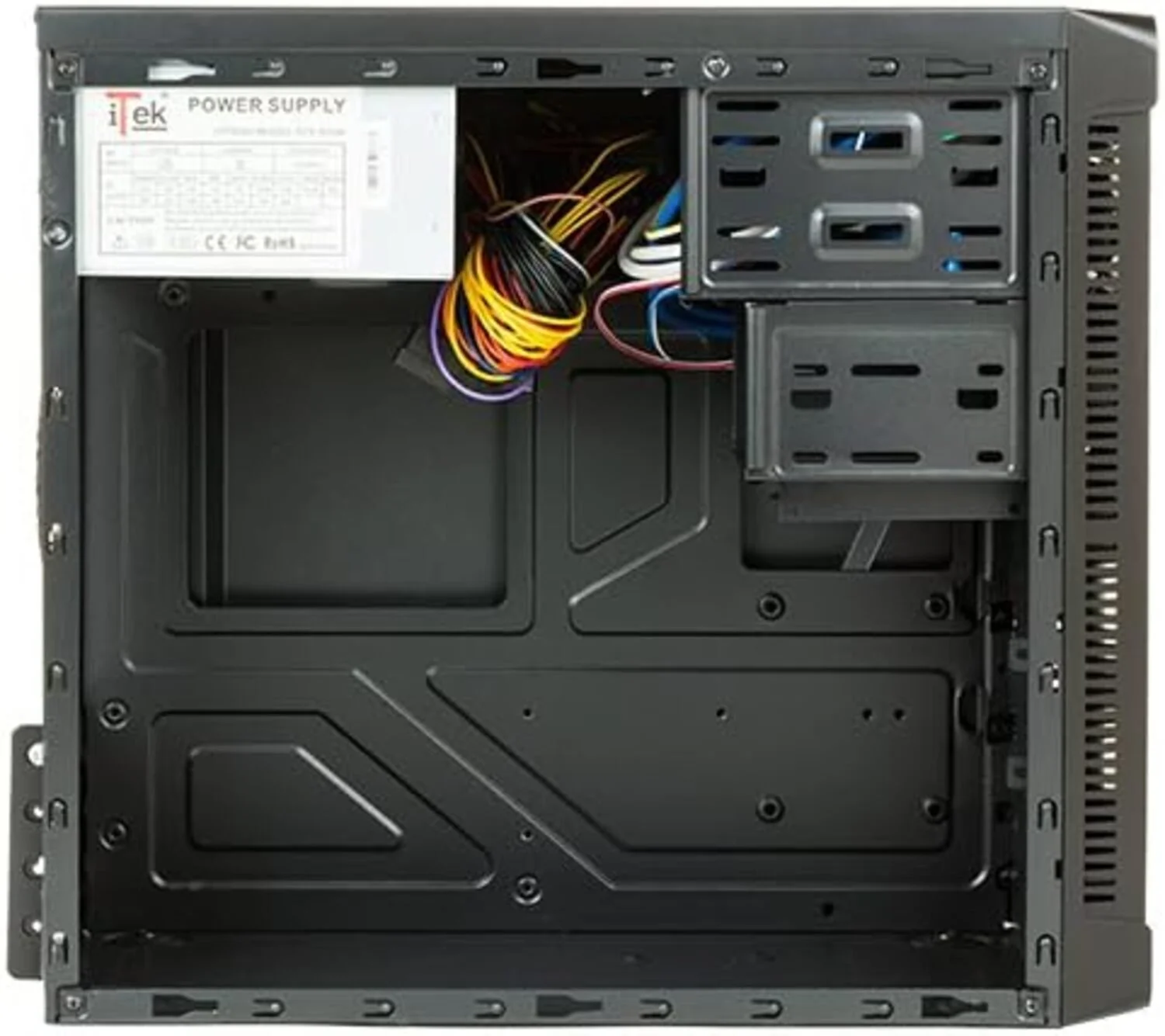 Корпус для ПК Itek RIVER / с блоком питания mATX 500W / Черный, фото №4