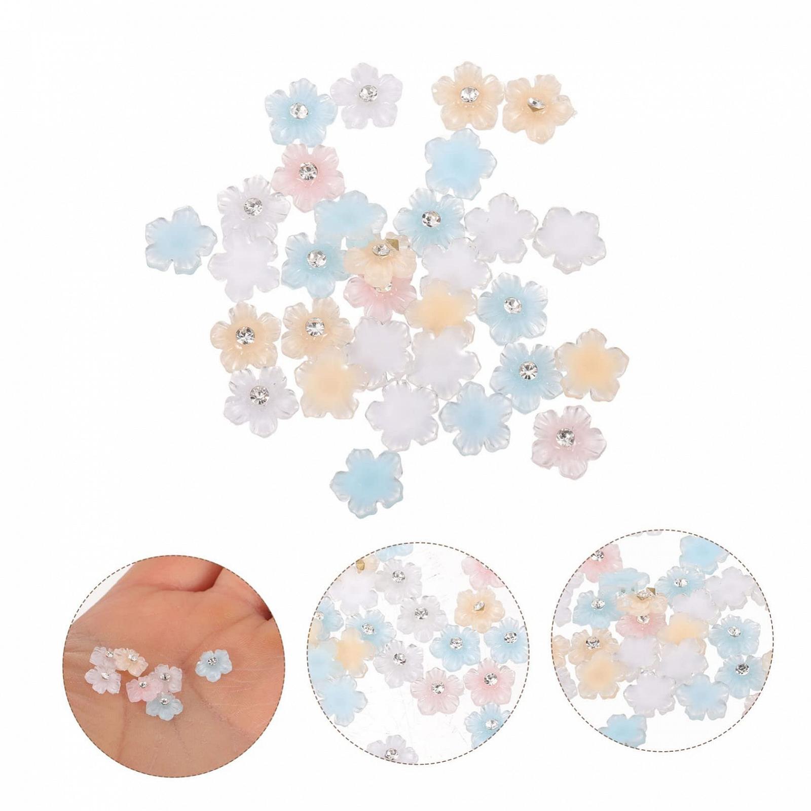 Украшения для ногтей Цветы FRCOLOR 4 шт. Ледяные цветы Стразы, фото №8