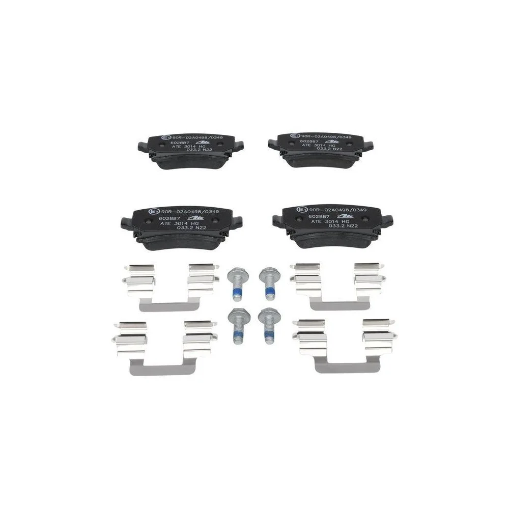 Комплект гальмівних колодок, дискове гальмо ATE 13.0460-2887.2 для VAG задня вісь, фото №1